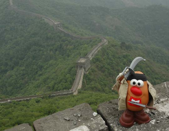 Spud readies himself to defend the Great Wall