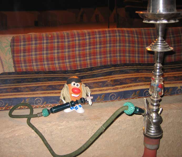 Spud spends the night with a Hookah