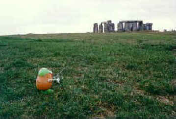 Spud tries to channel the power of Stonehenge