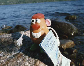 Spud prepares to scour the black waters of Loch Ness in search of the great serpent