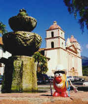 Spud sees the sites in Santa Barbara