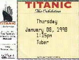 Spud's ticket for the Titanic exhibit - special pricing for tubers!!