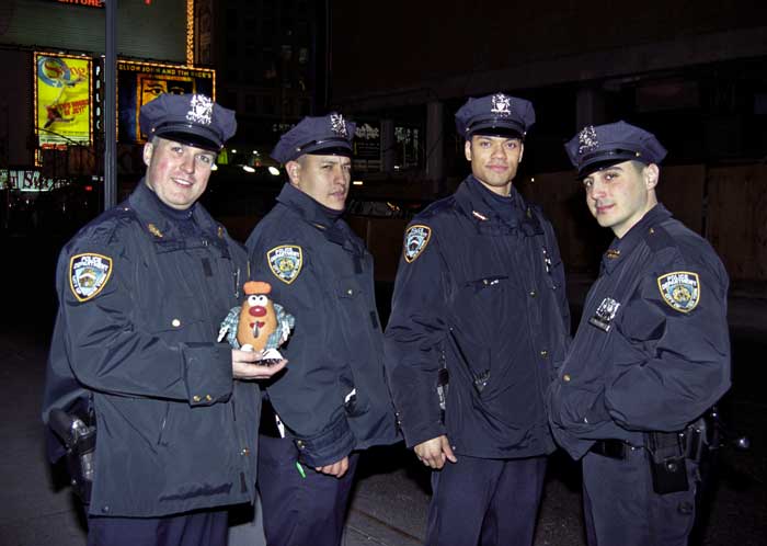 Spud runs into a spot of trouble with New York's finest