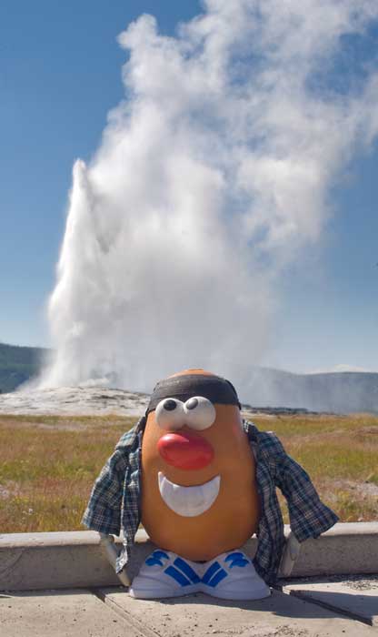 Old Faithful blows a gasket